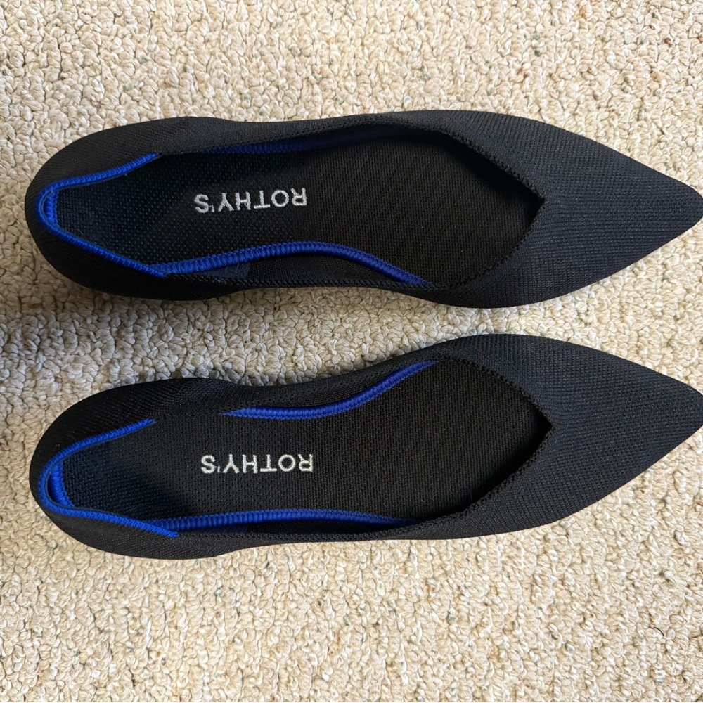 Rothy's The Point Black Flats - Like New